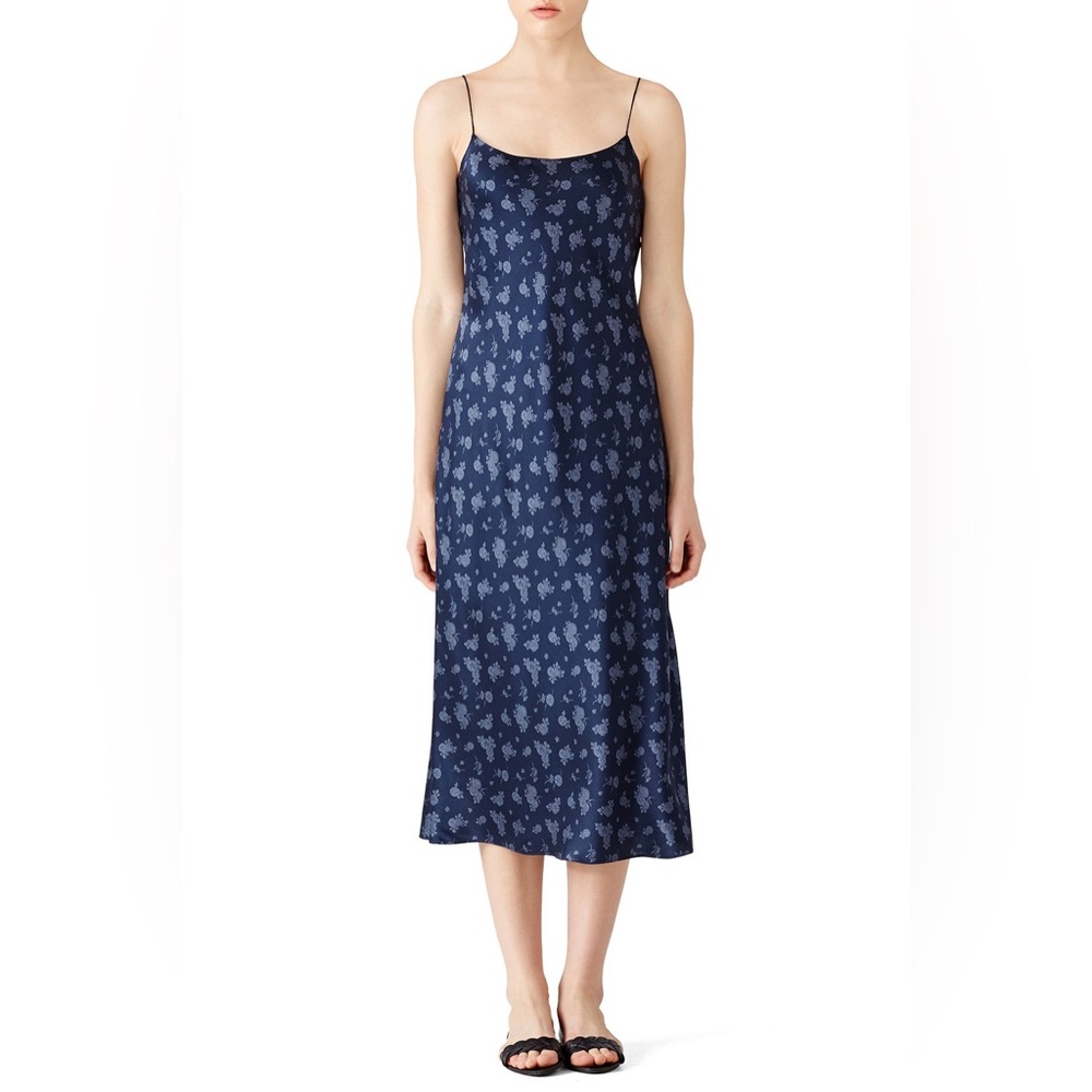 Vince navy calico slip dress, size L